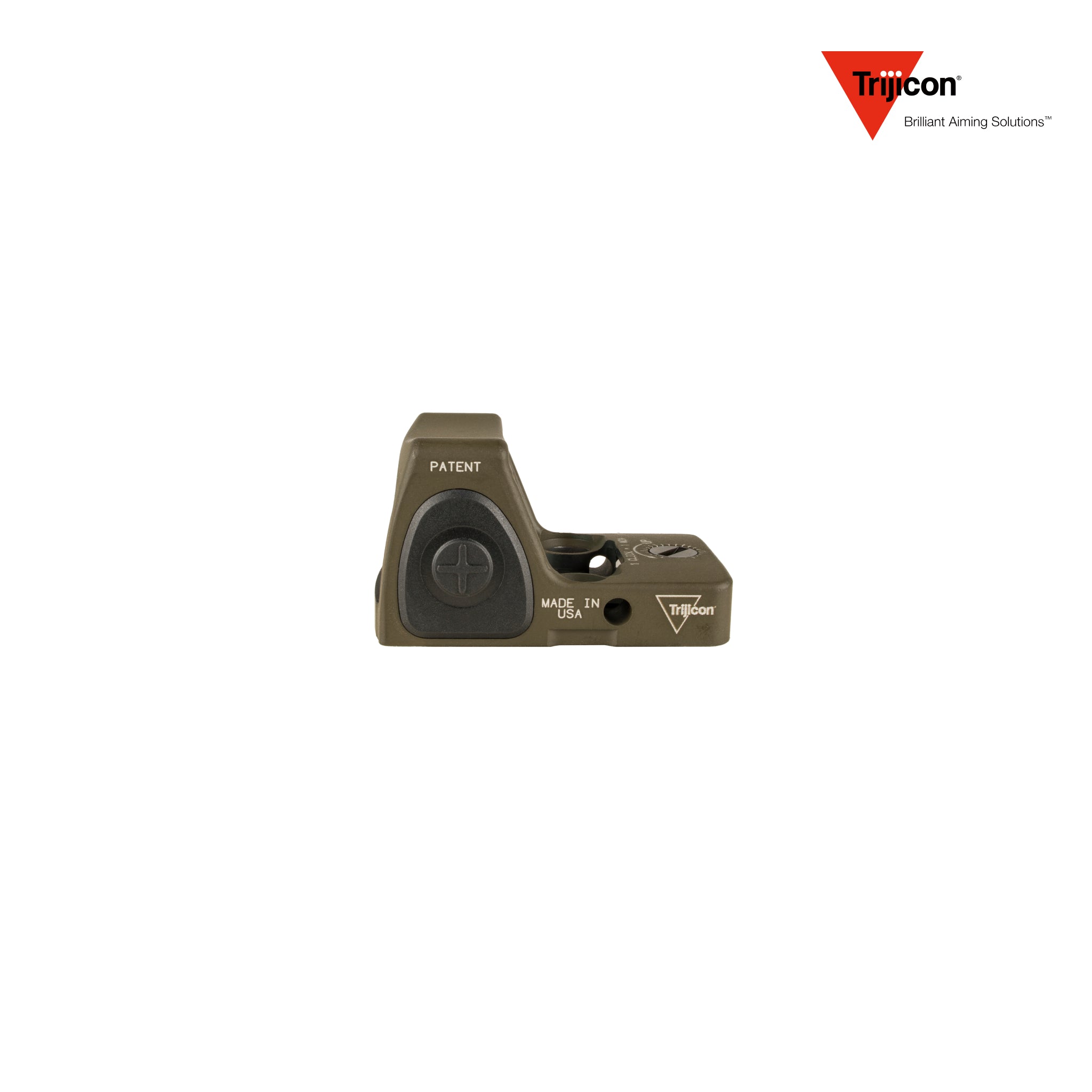 Trijicon RMR Type 2 red dot sight 1.0 MOA adjustable dot reticle in olive drab green, additional product view