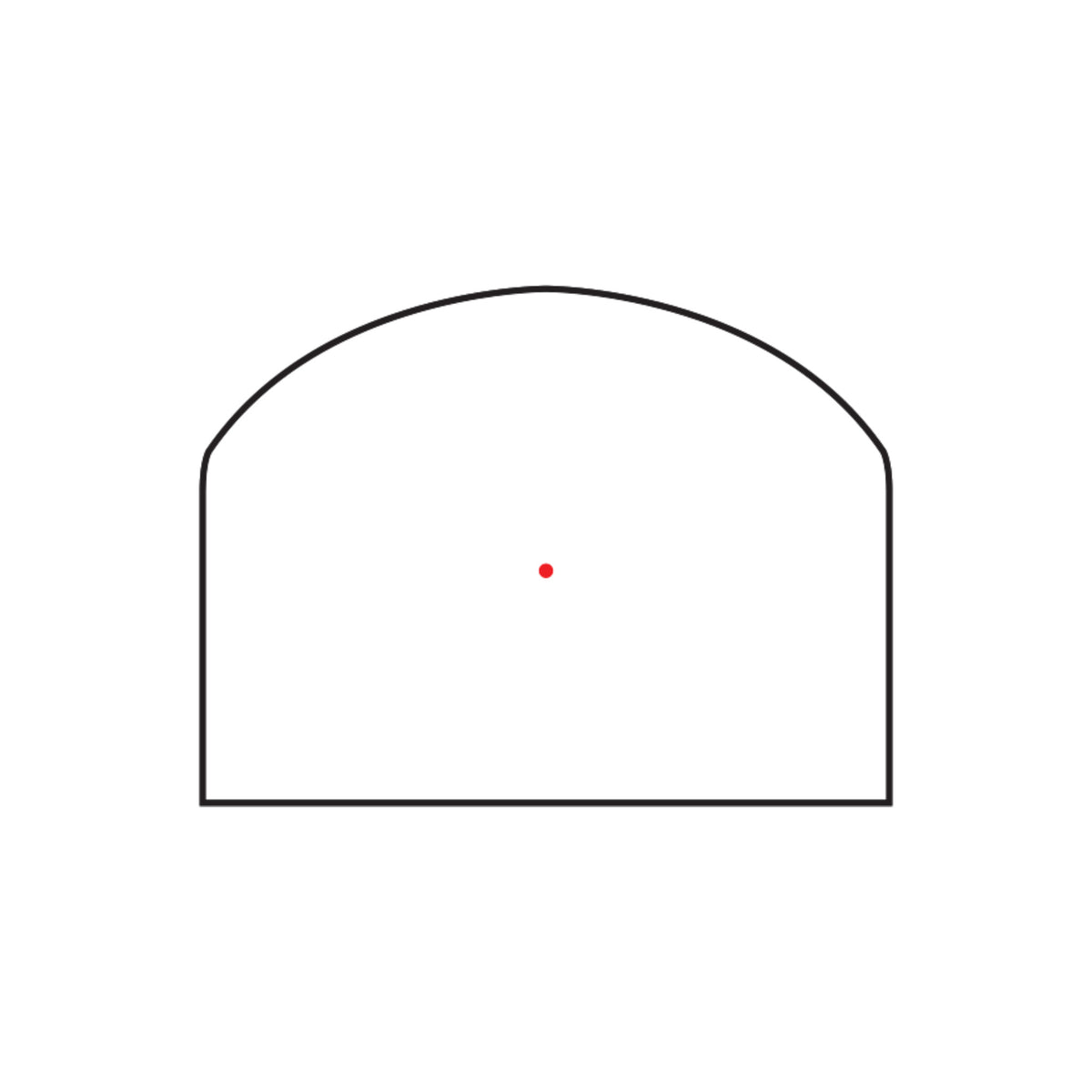 Trijicon RMR Type 2 red dot sight 1.0 MOA dot reticle diagram