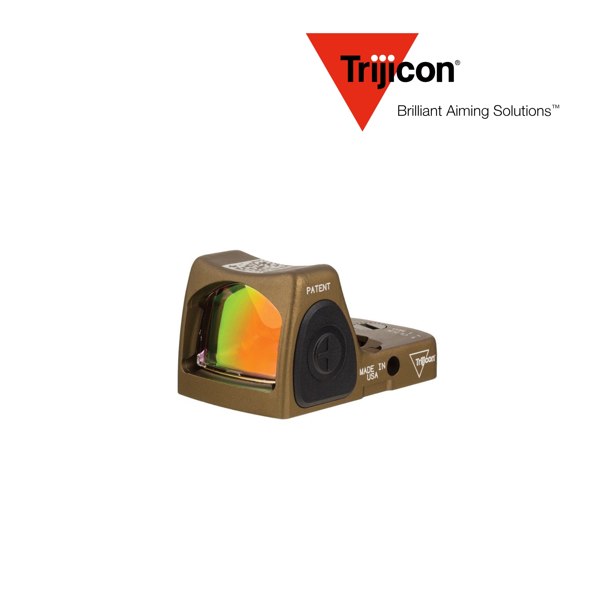 Trijicon RMR Type 2 red dot sight in coyote brown, 3.25 MOA adjustable dot reticle