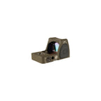 Trijicon RMR Type 2 3.25 MOA red dot sight olive drab green front three-quarter view showing the window