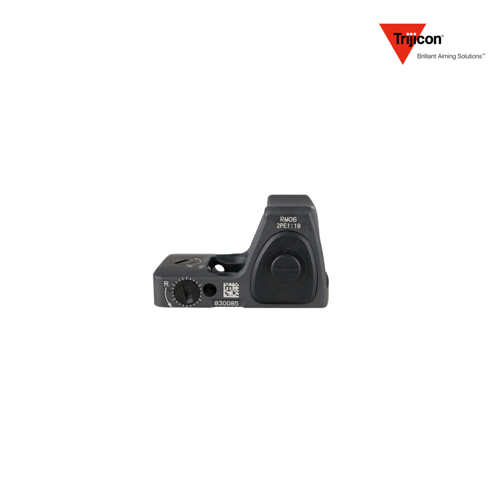 Trijicon RMR Type 2 red dot sight 3.25 MOA adjustable dot reticle in sniper gray, an open-emitter reflex optic for pistol use