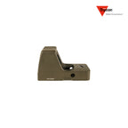 Trijicon RMR Type 2 red dot sight 3.25 MOA dot reticle in olive drab green, close-up product view