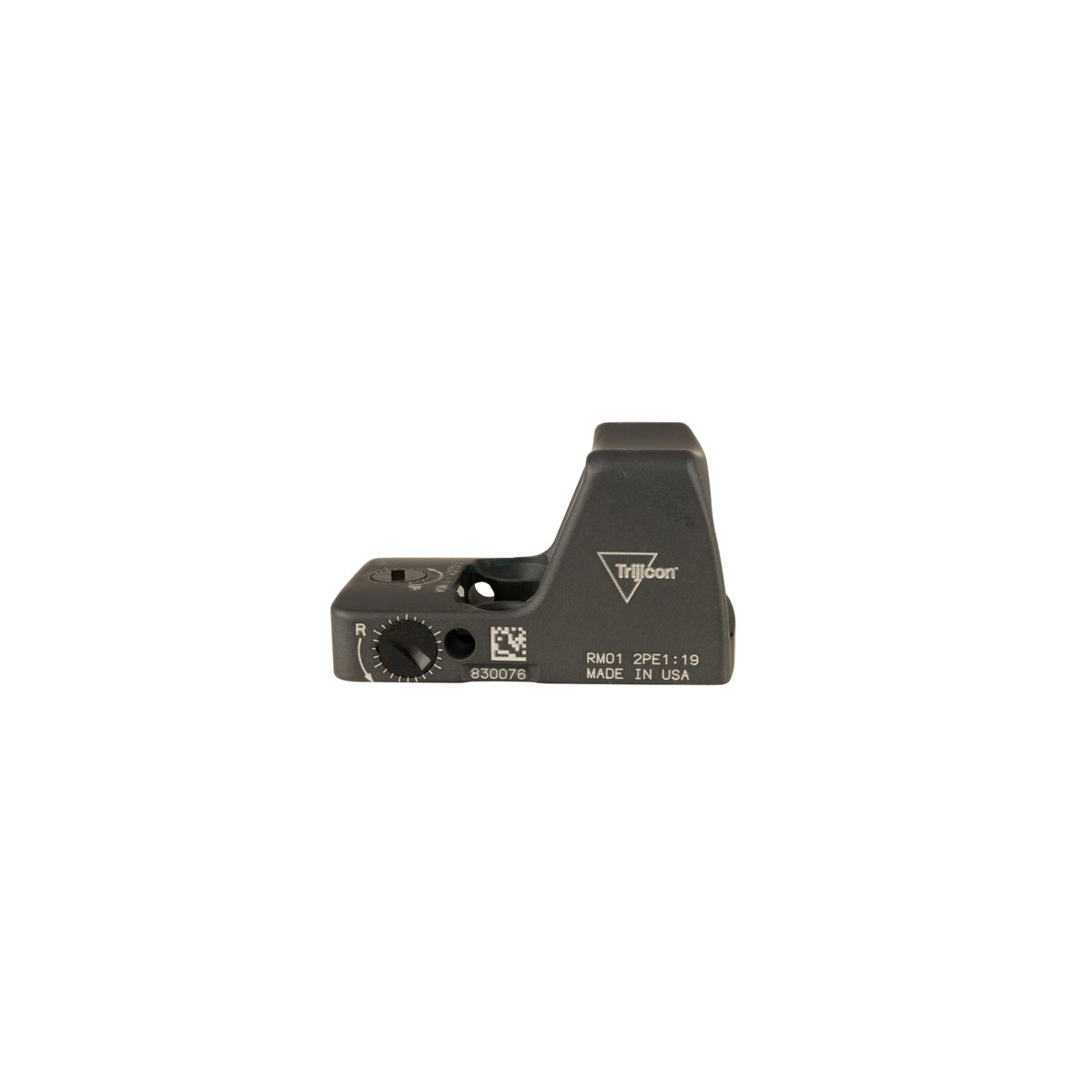 Trijicon RMR Type 2 3.25 MOA red dot sight sniper gray side view from the right