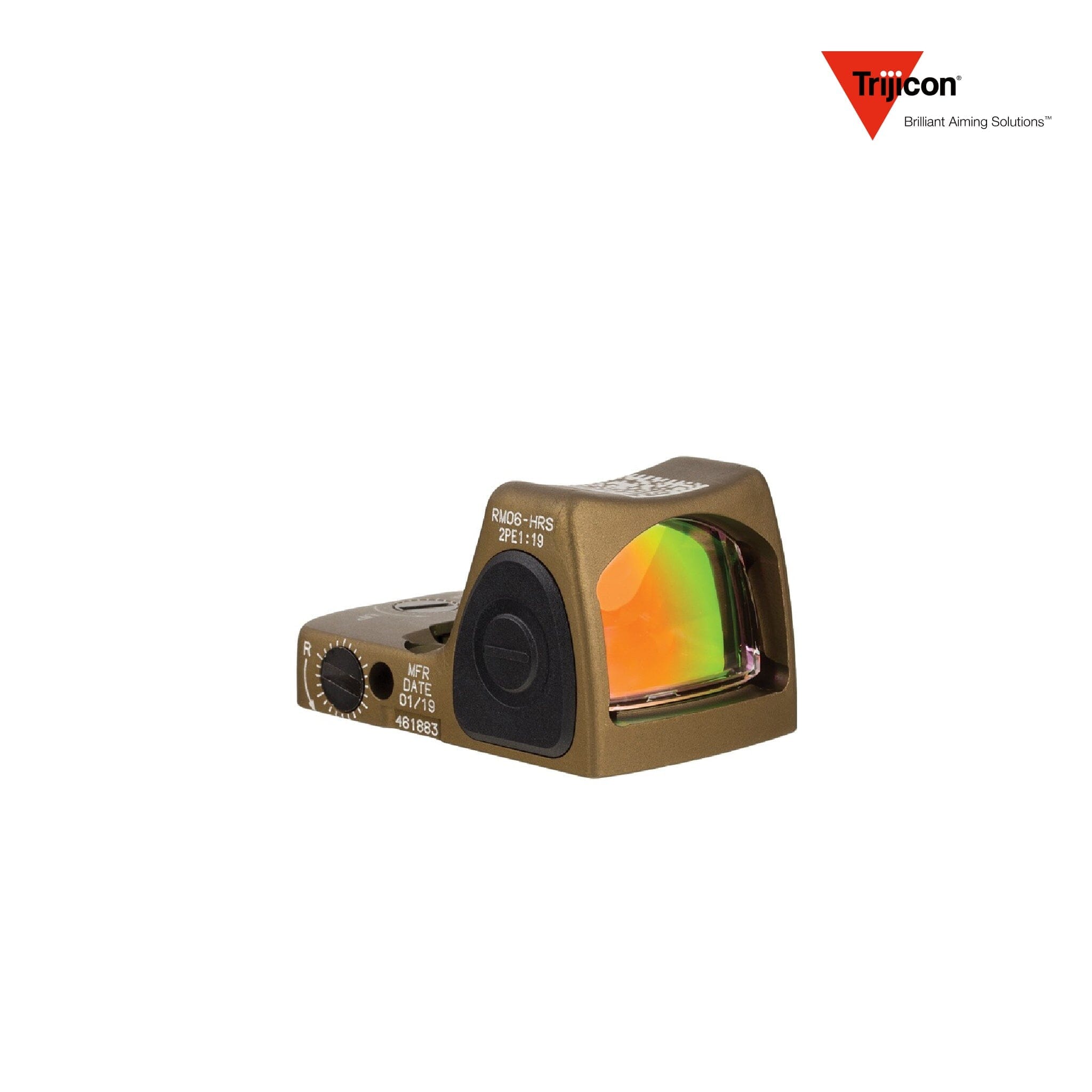 Trijicon RMR Type 2 Red Dot Sight 3.25 MOA Adjustable Dot Reticle Red Dot Sight Trijicon Hard Anodized Coyote Brown 