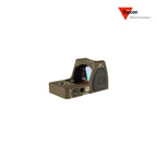 Trijicon RMR Type 2 red dot sight 6.5 MOA adjustable dot reticle in olive drab green, close-up product view