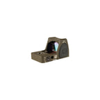 Trijicon RMR Type 2 6.5 MOA red dot sight olive drab green three-quarter view from the right showing the lens coating