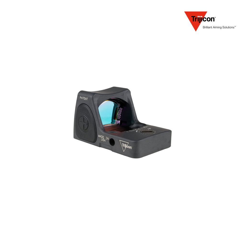 Trijicon RMR Type 2 red dot sight 6.5 MOA adjustable dot reticle in sniper gray on the RMR footprint