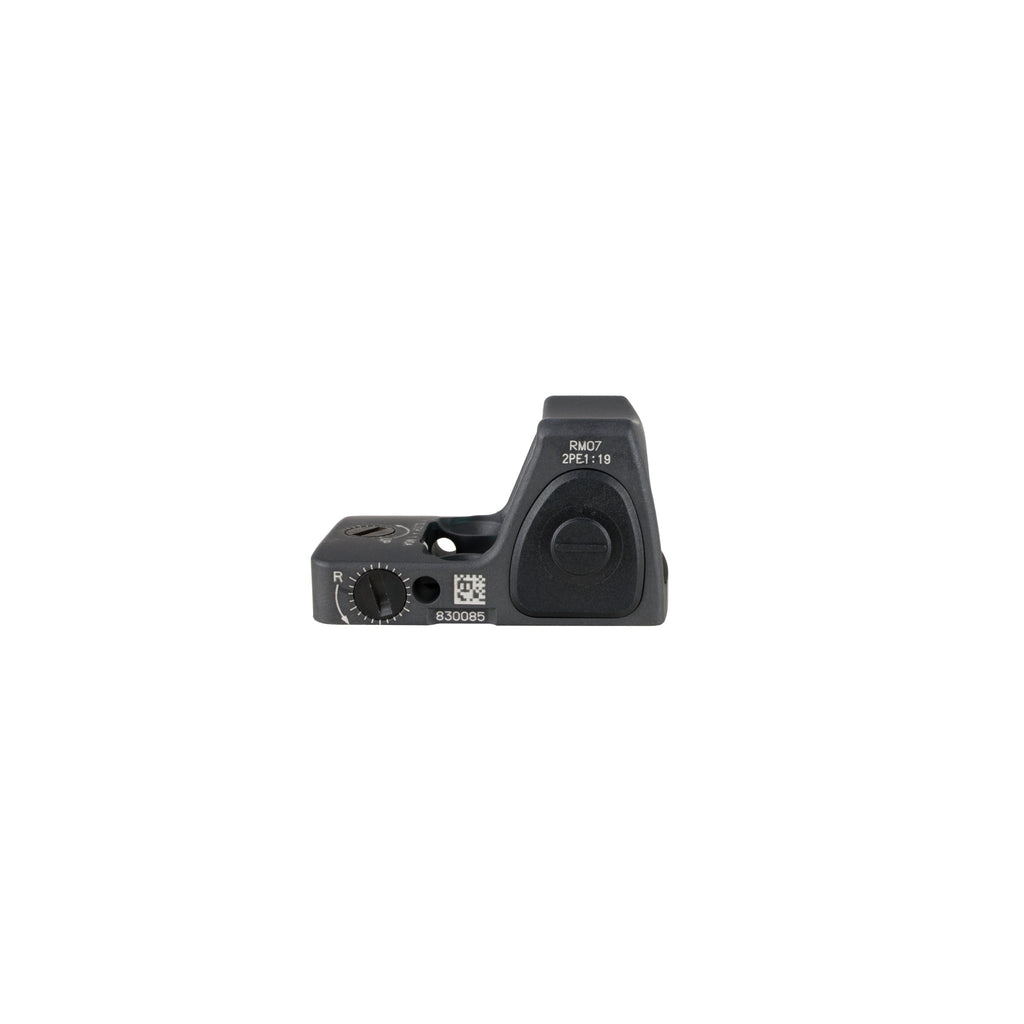 Trijicon RMR Type 2 6.5 MOA red dot sight sniper gray side view from the right