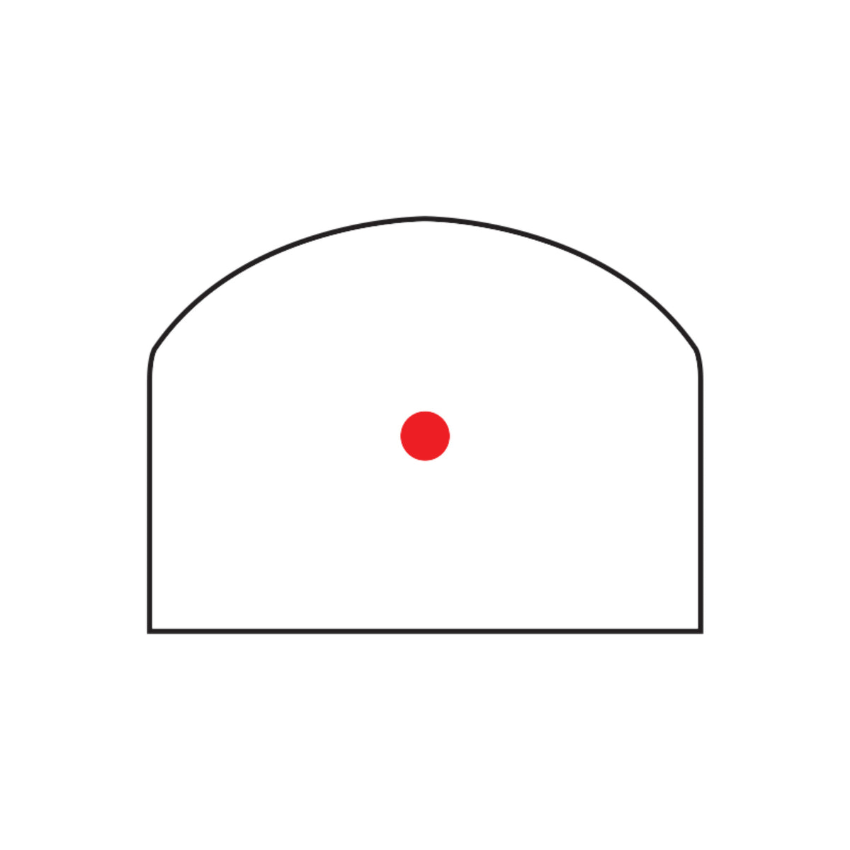 Trijicon RMR Type 2 red dot sight 6.5 MOA dot reticle diagram
