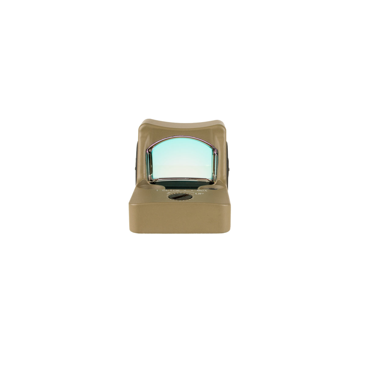 Trijicon RMR Type 2 6.5 MOA red dot sight flat dark earth straight-on view showing the window