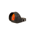 Trijicon SRO 1 MOA red dot sight front view showing the lens