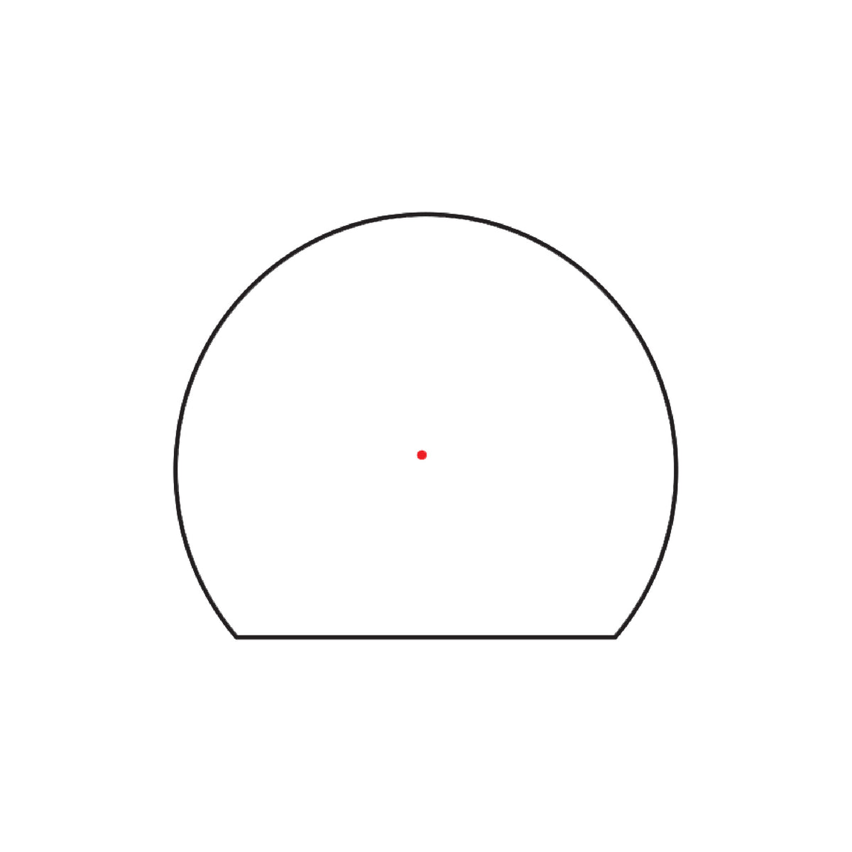 Trijicon SRO 1 MOA red dot reticle diagram