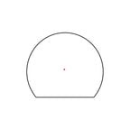 Trijicon SRO red dot sight reticle diagram showing the 1.0 MOA dot