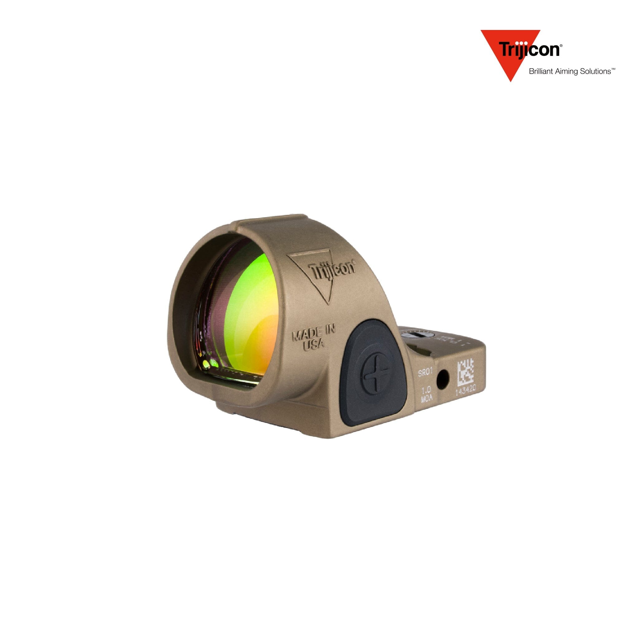 Trijicon SRO Red Dot Sight 1.0 MOA Red Dot Adjustable LED Reticle Red Dot Sight Trijicon Coyote Brown 