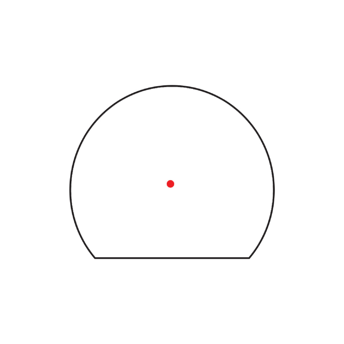 Trijicon SRO 2.5 MOA red dot reticle diagram