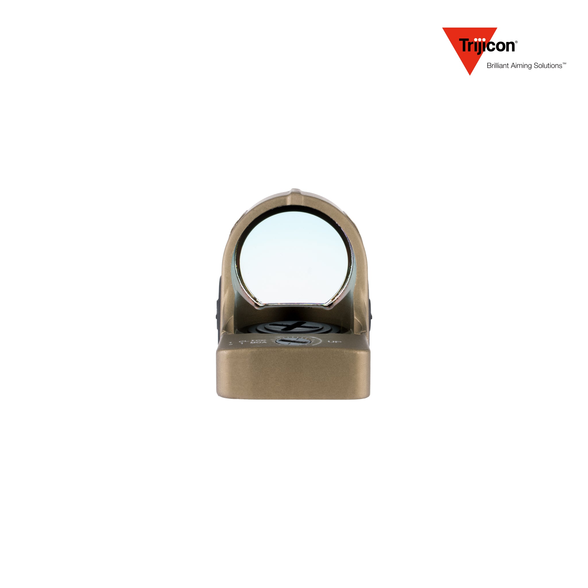 Trijicon SRO red dot sight 2.5 MOA in coyote brown, built for competition shooting