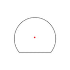 Trijicon SRO red dot sight reticle diagram showing the 2.5 MOA dot