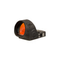 Trijicon SRO 5 MOA red dot sight front view showing the lens