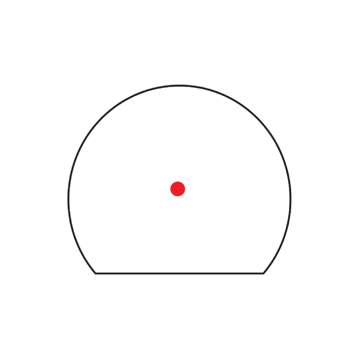 Trijicon SRO 5 MOA red dot reticle diagram